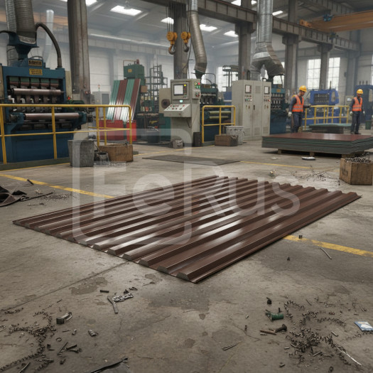 Профнастил С8 полиуретановый глянцовый (Zn200-275) 0,5х1150х800 мм, RAL 8017