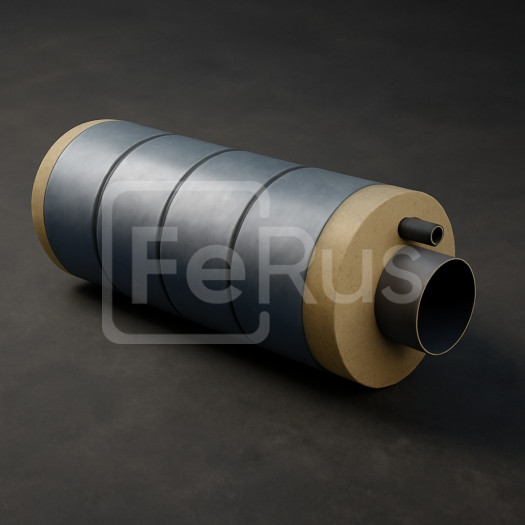 Труба ППУ полиэтиленовая оболочка 108х3,5 мм Ст09Г2С ГОСТ 10705-80 со спутником DN32