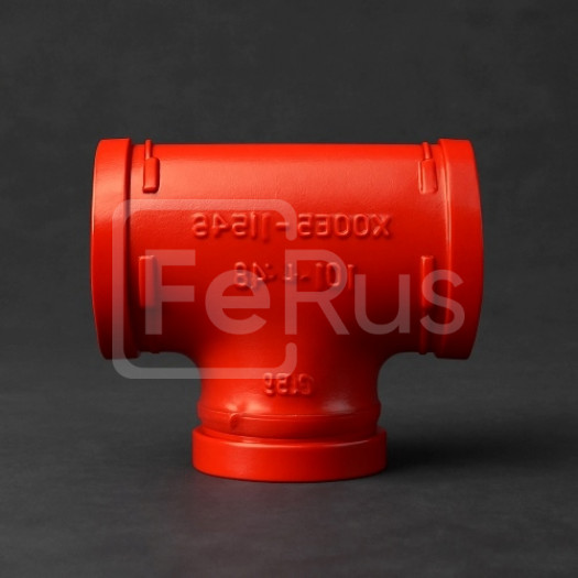 Переходной тройник под муфту грувлок ДУ 100x80 (ДН 114х89) 4x3